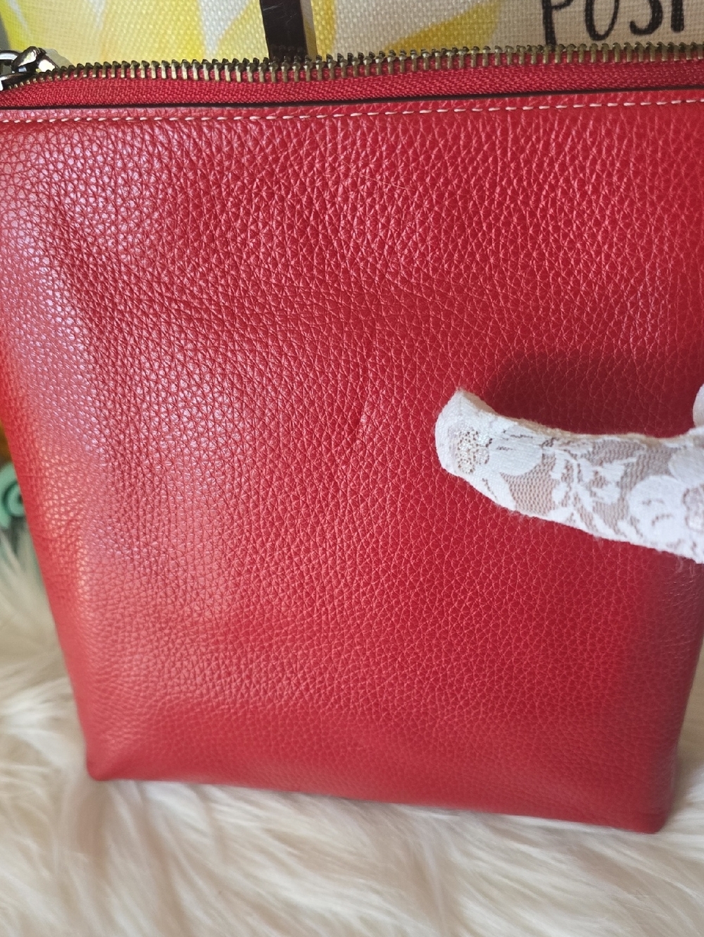 Coach Minnie Mouse Red Pebbled Leather Crossbody - Picture 17 of 17